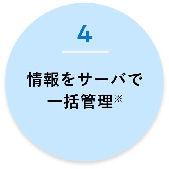 情報をサーバで一括管理※