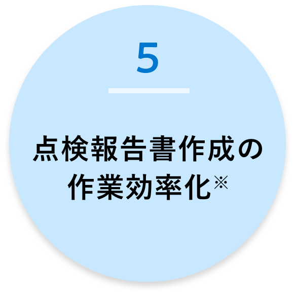 点検報告書作成の作業効率化※